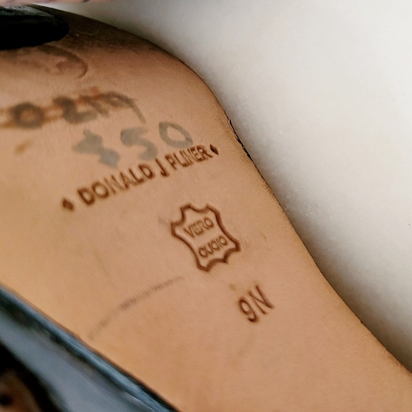 Donald J. Pliner Papina Genuine Croc Leather Slingback Kitten Heels US 9 - Picture 10 of 16